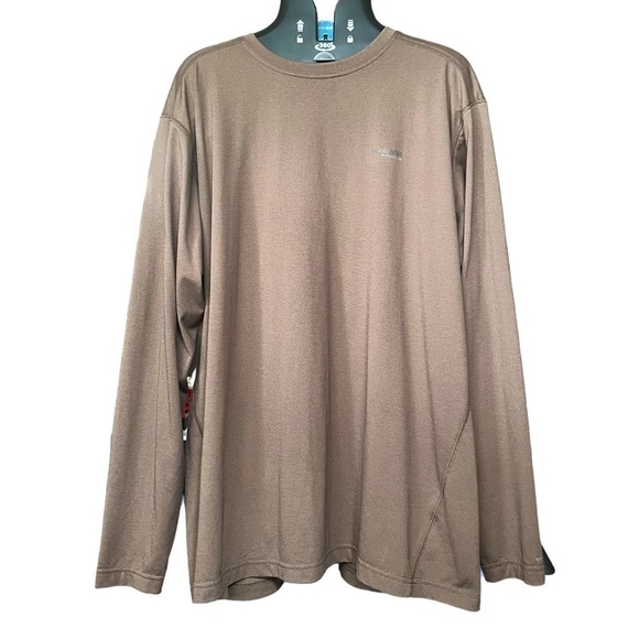 Columbia Men’s Titanium Omni Dry Sz XXL Brown Long Sleeve Shirt Tee Undershirt - Picture 1 of 9